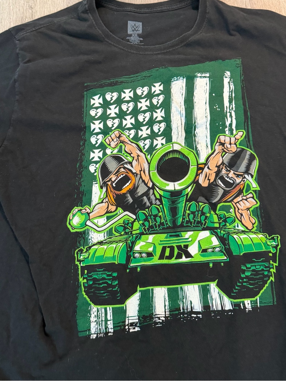 Vintage WWF WWE Degeneration X DX Army Worlds Biggest Member T-Shirt Size 3X